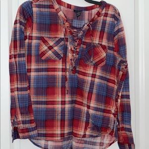 Flannel tee